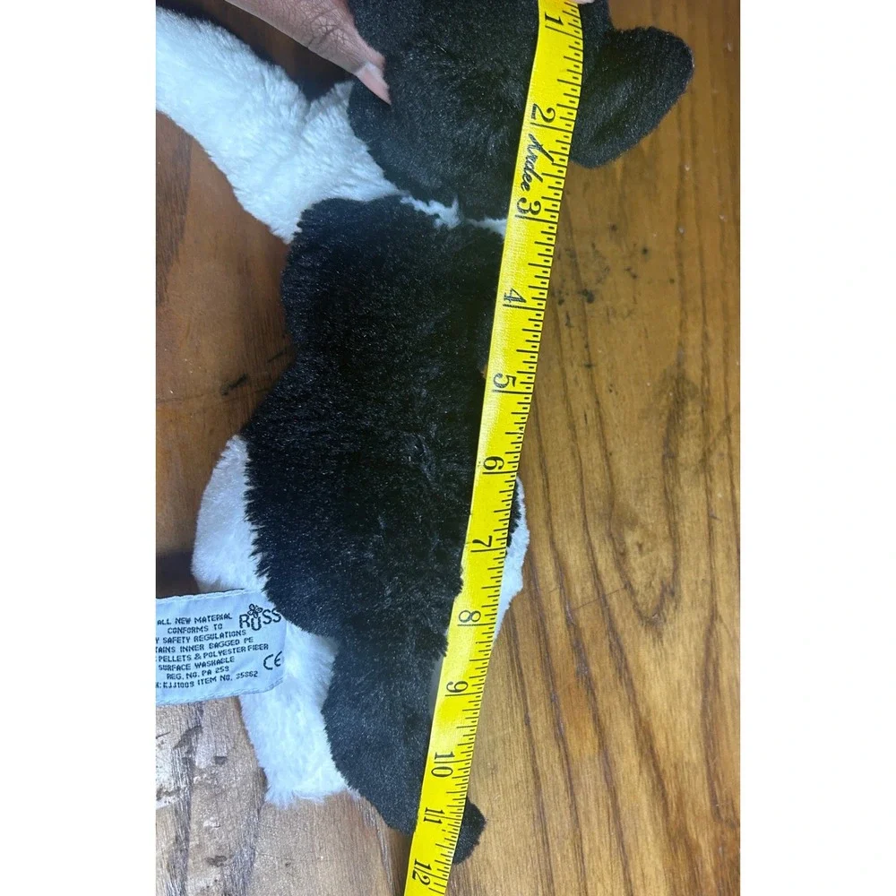Russ Berrie‎ Yomiko Classics rare tuxedo Cat Plush 12 in Black White vintage Y2K